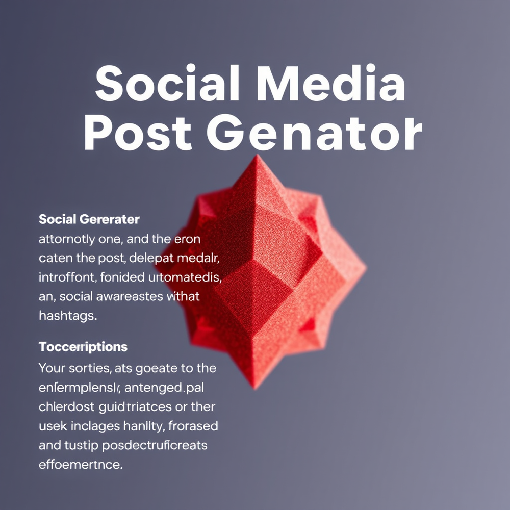 Social Media Post Generator website