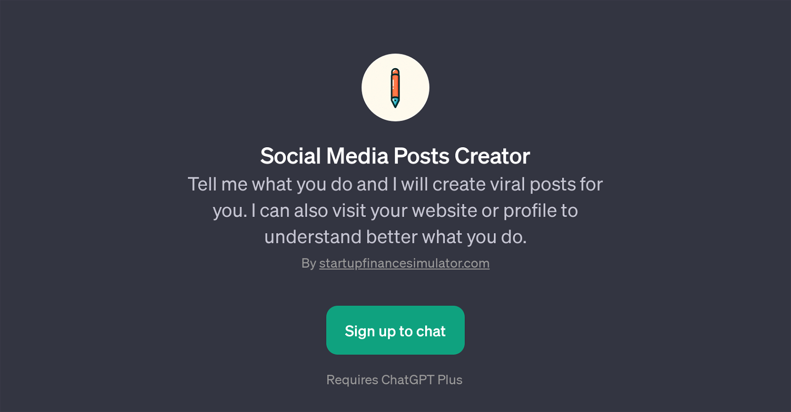 Social Media Posts Creator website