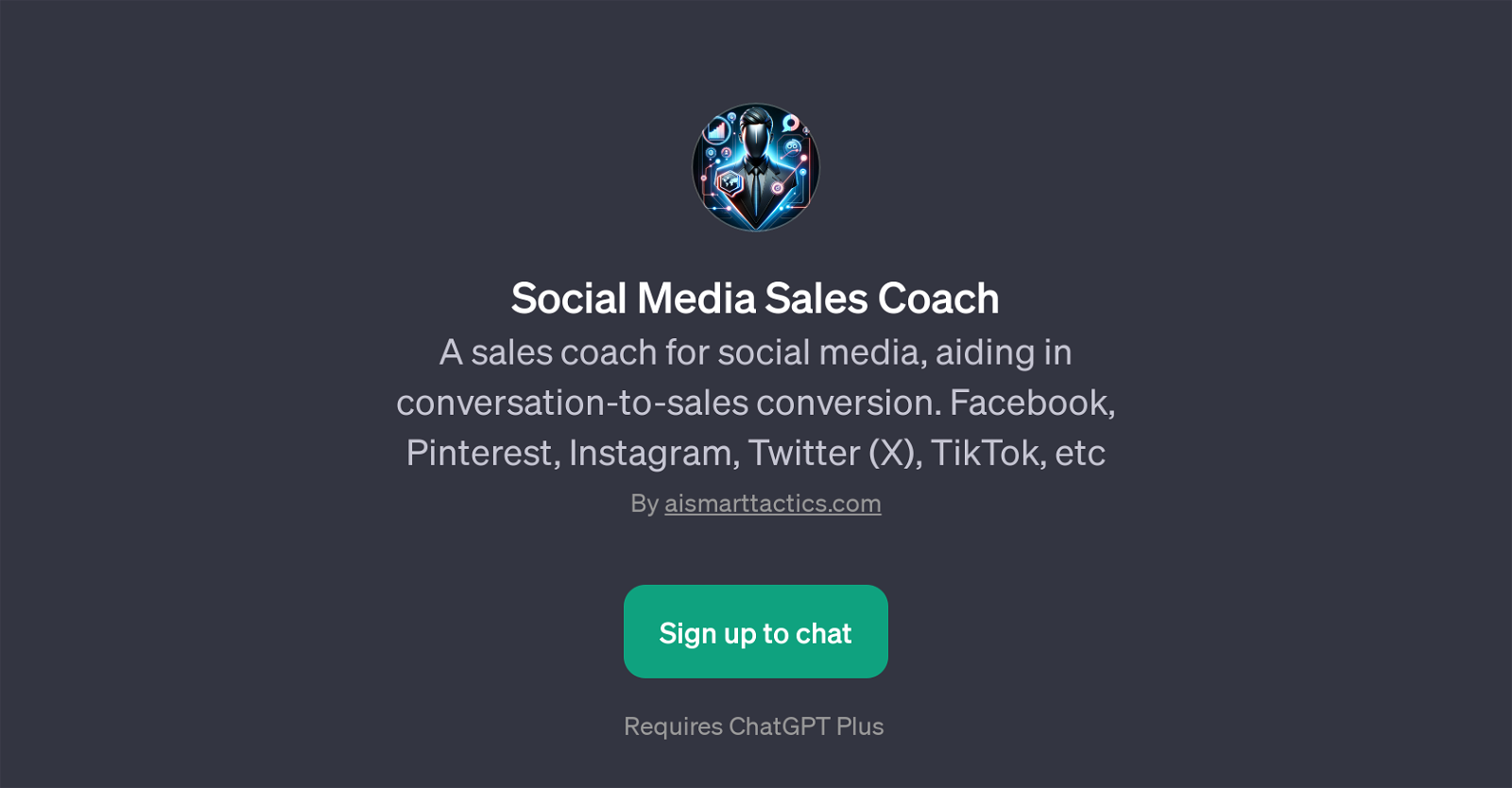 Social Media Sales Coach website