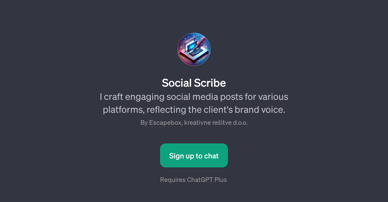 Social Scribe website