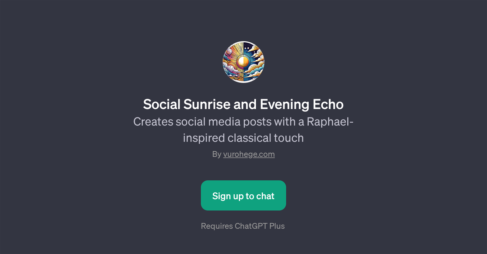 Social Sunrise and Evening Echo website