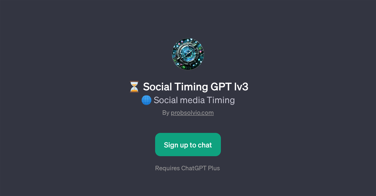 Social Timing GPT lv3 website