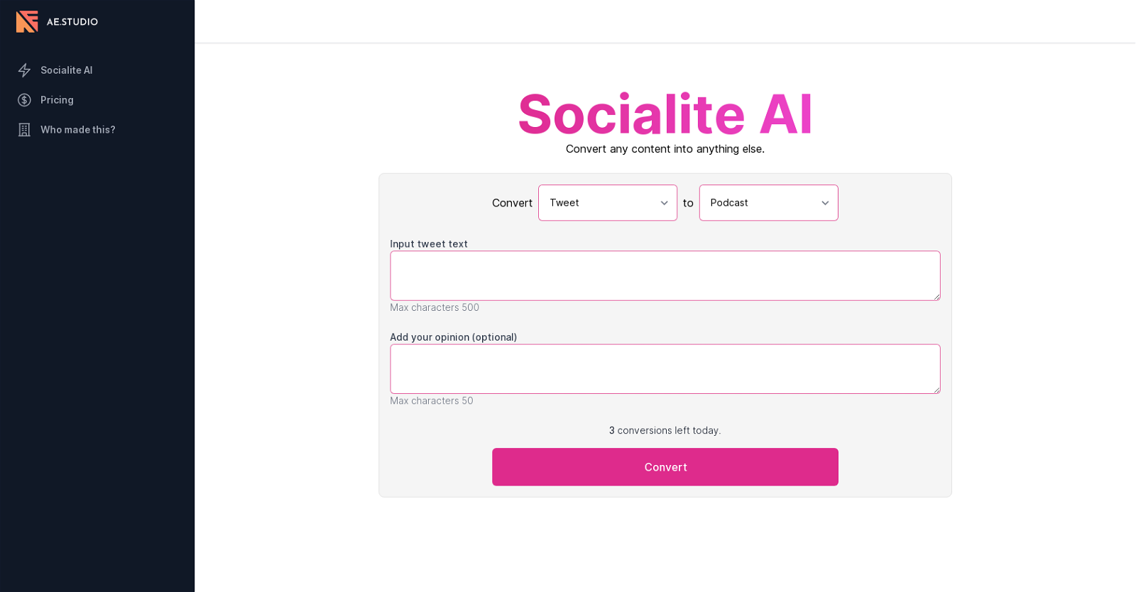 Socialiteai website