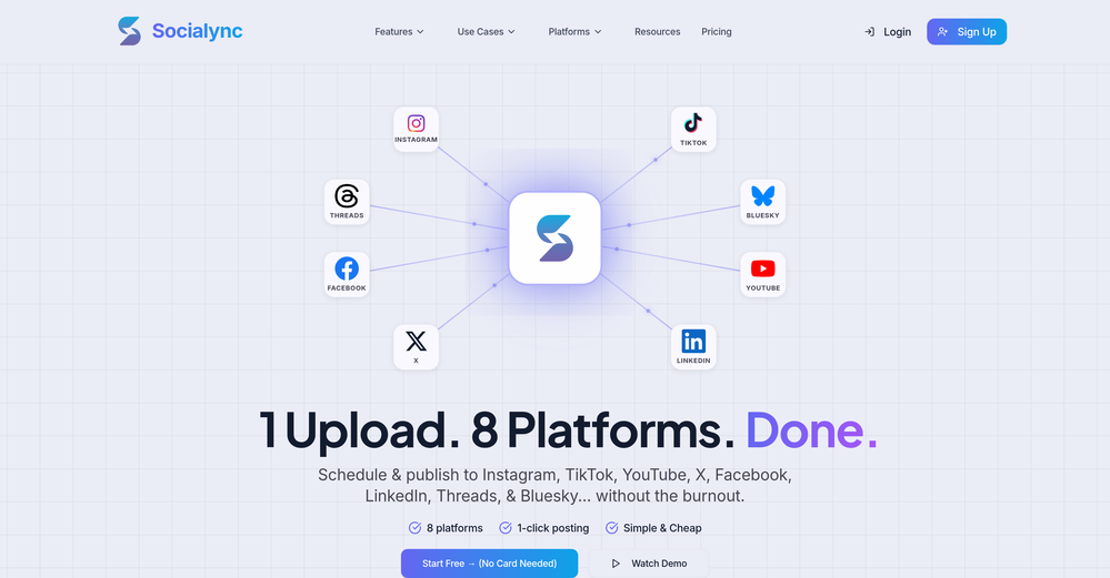 Socialync website