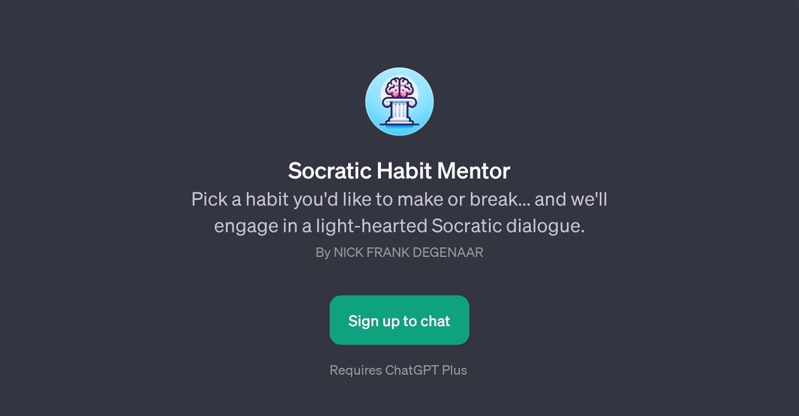 Socratic Habit Mentor website