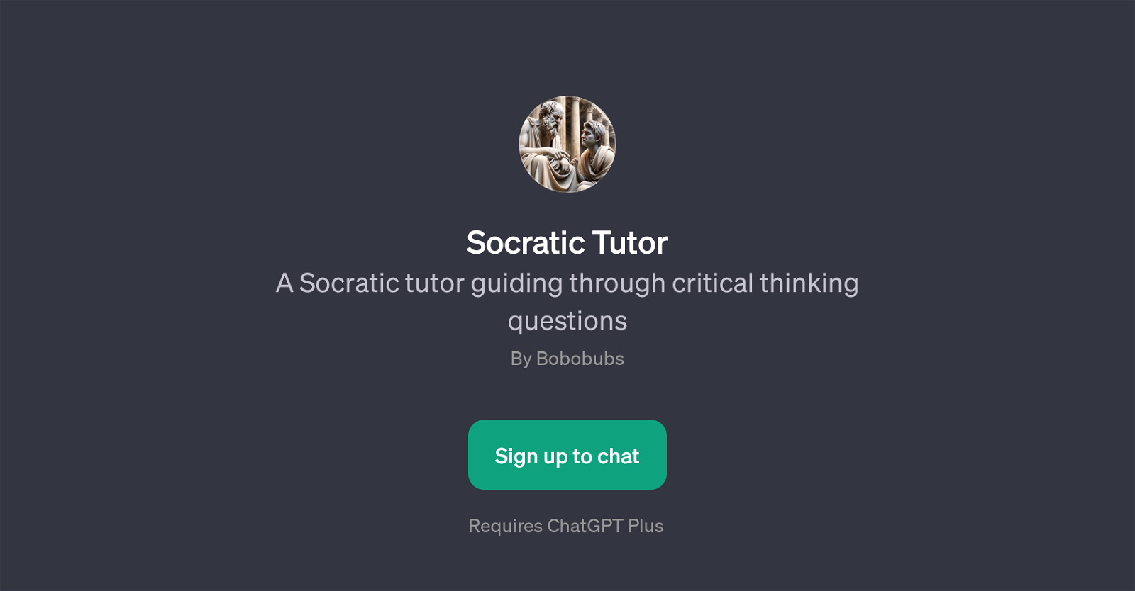 Socratic Tutor website