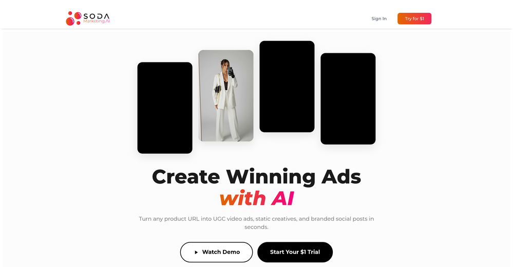 SodaMarketing website