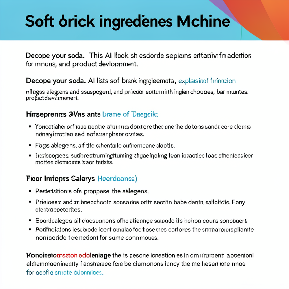 Soft drink ingredients Machine website
