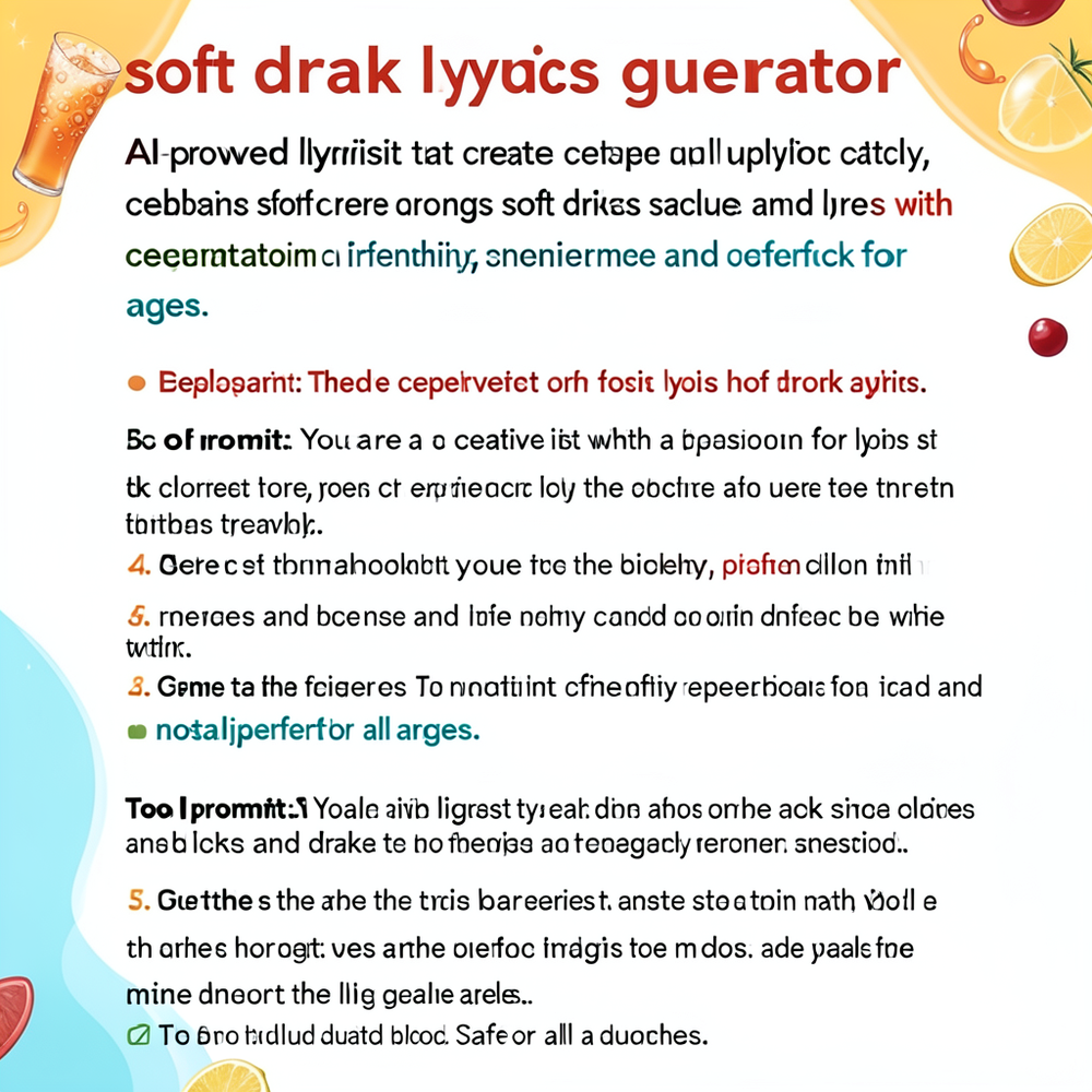 soft drink lyrics generator website