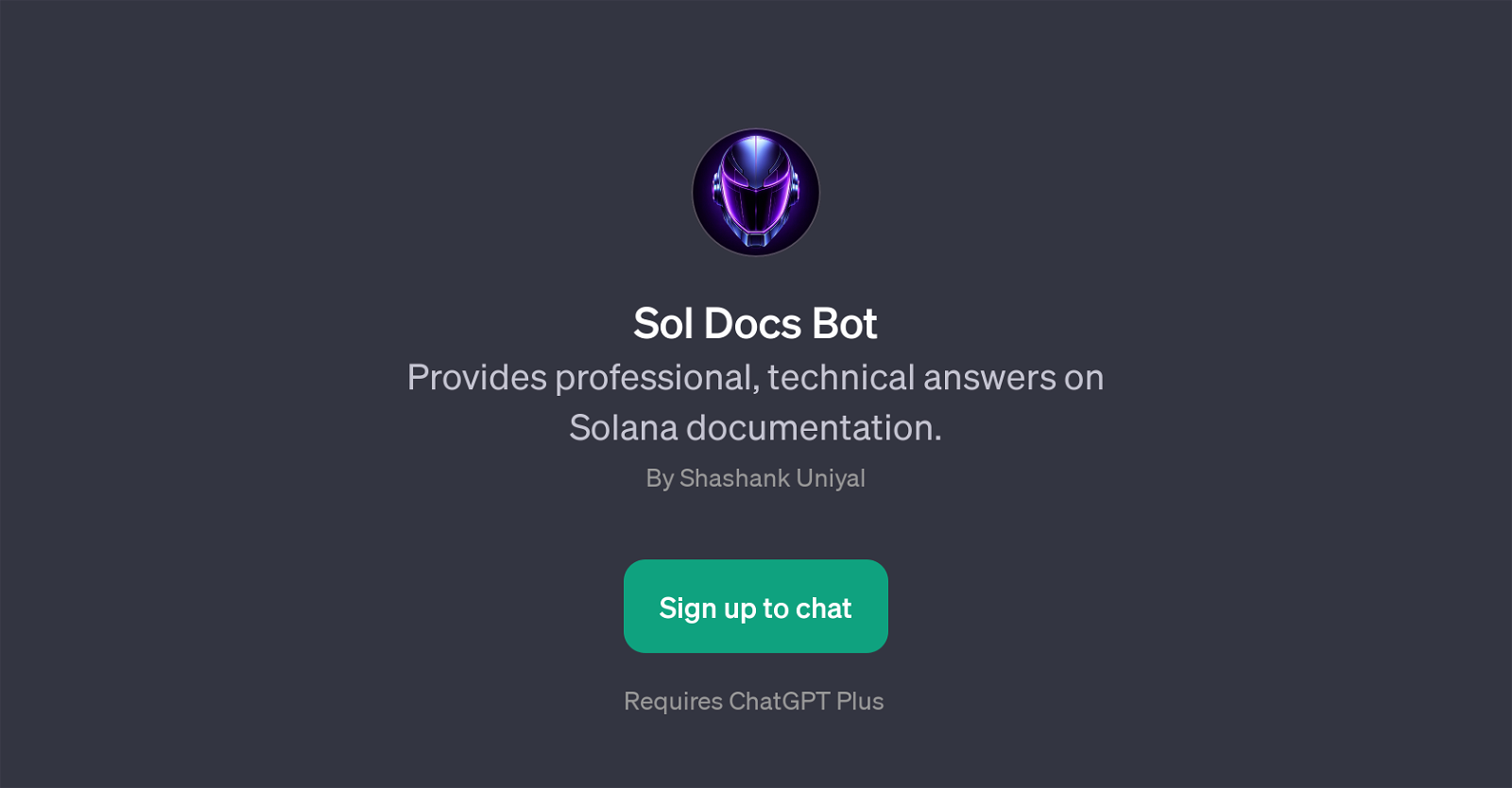 Sol Docs Bot website