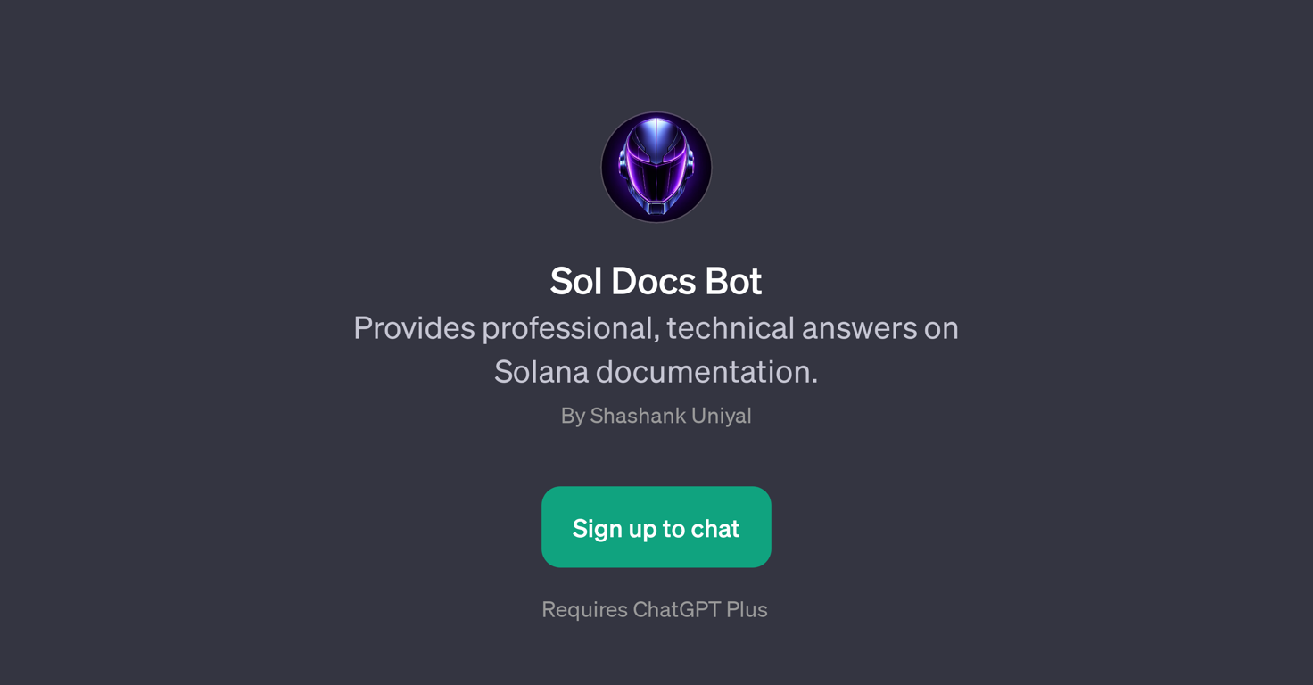 Sol Docs Bot website