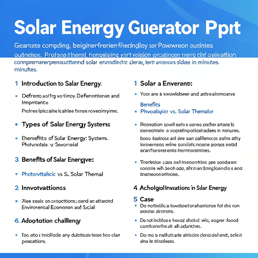 Solar Energy Generator Ppt website