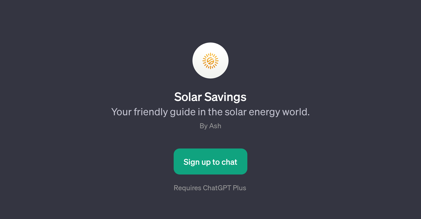 Solar Savings website