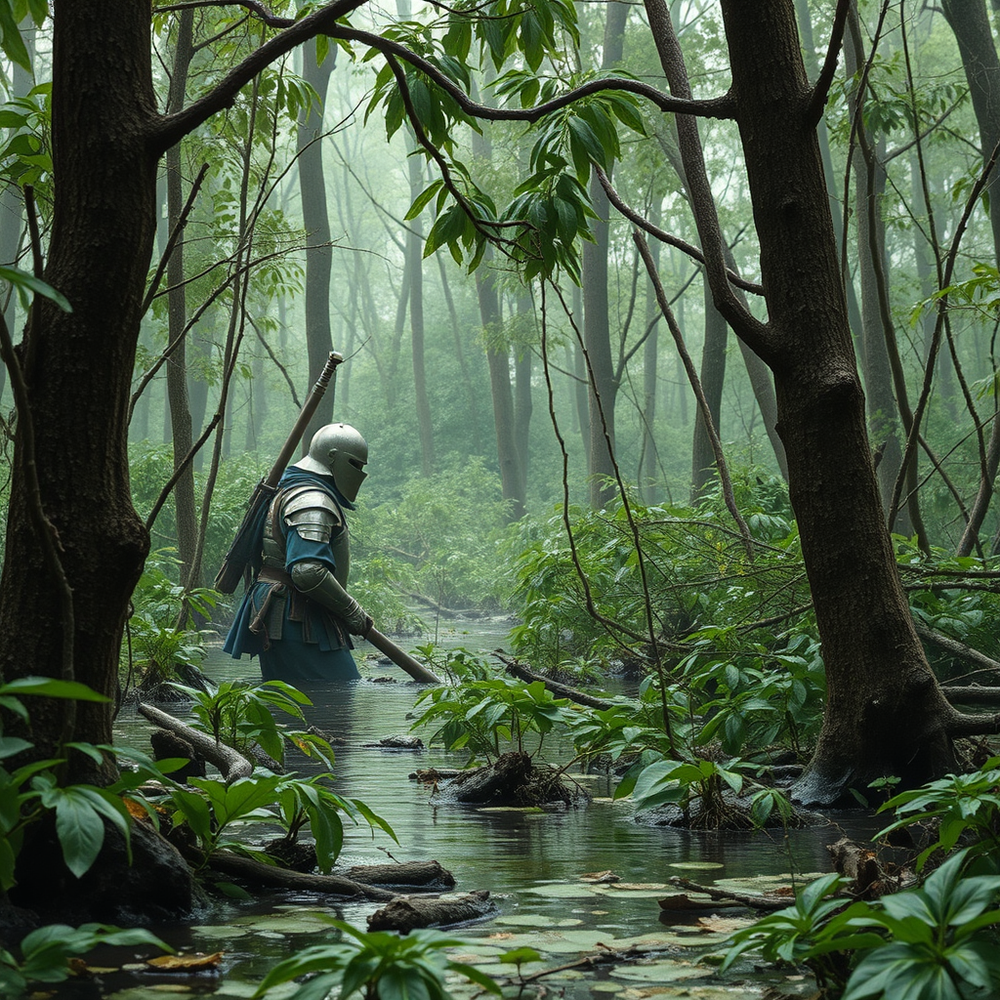 soldato medievale intrappolato in palude website