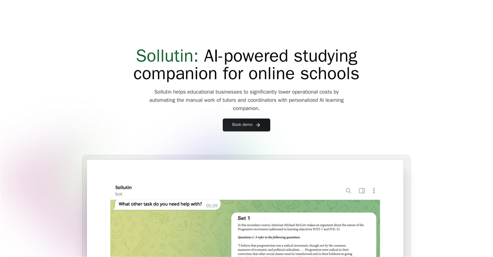Sollutin website