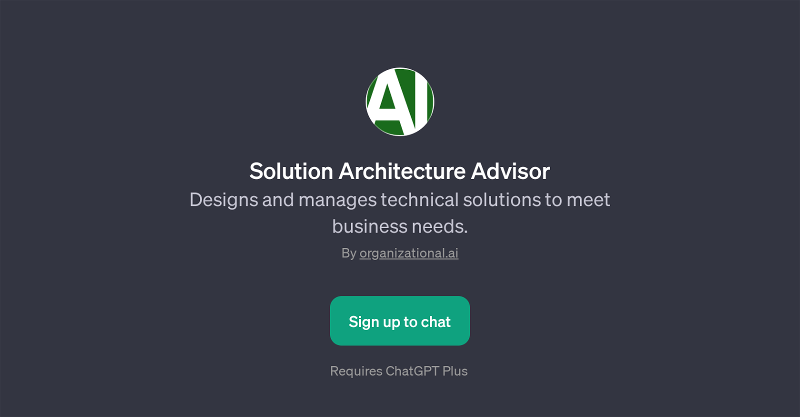 Solution Architecture Advisor website