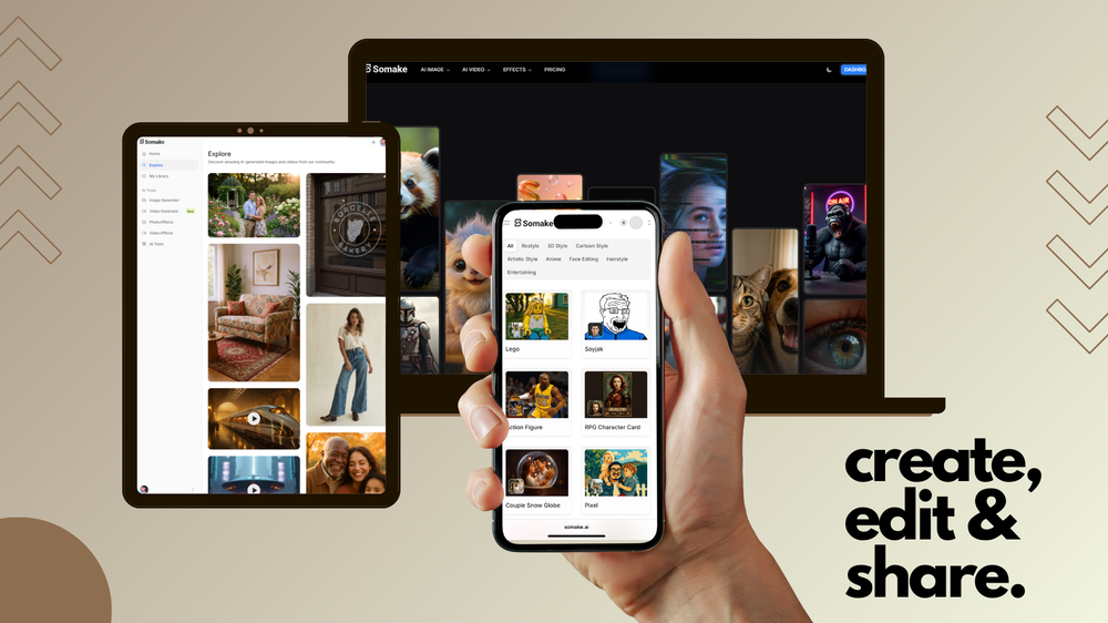 Somake | Text to Image Generator website