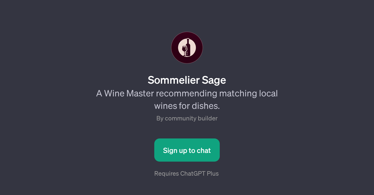 Sommelier Sage website