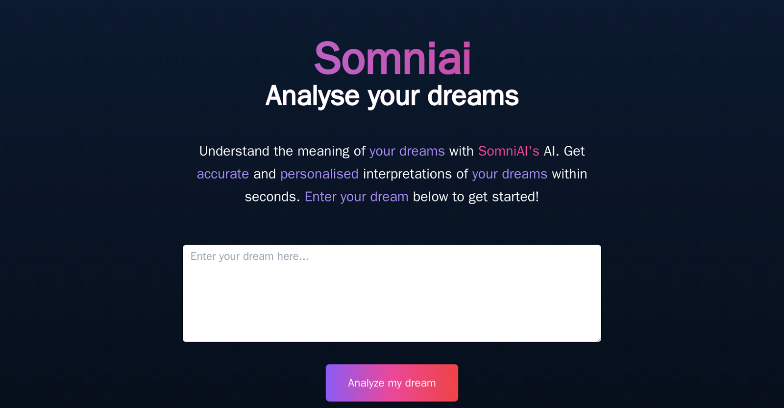 SomniAI website