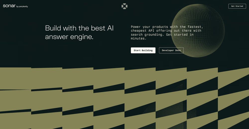 Sonar by Perplexity website