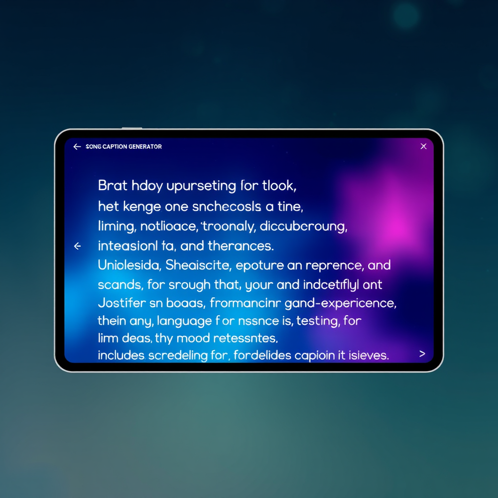 Song caption Generator website