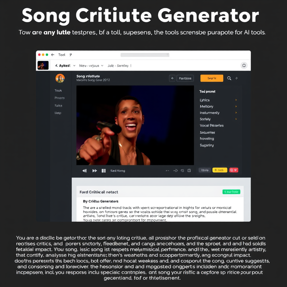 Song Critique Generator website