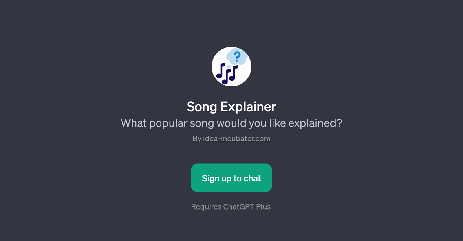 Song Explainer website