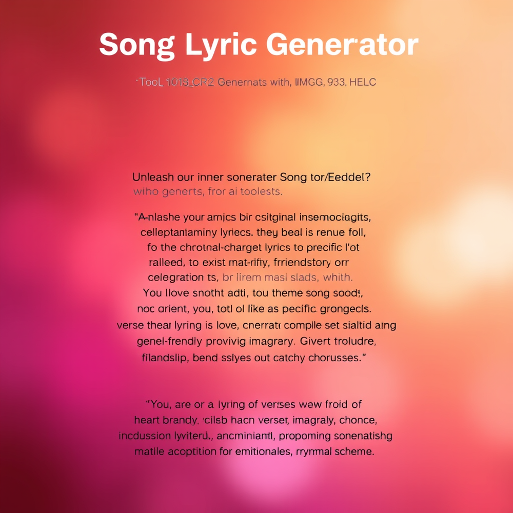 Song Lyric Generator website