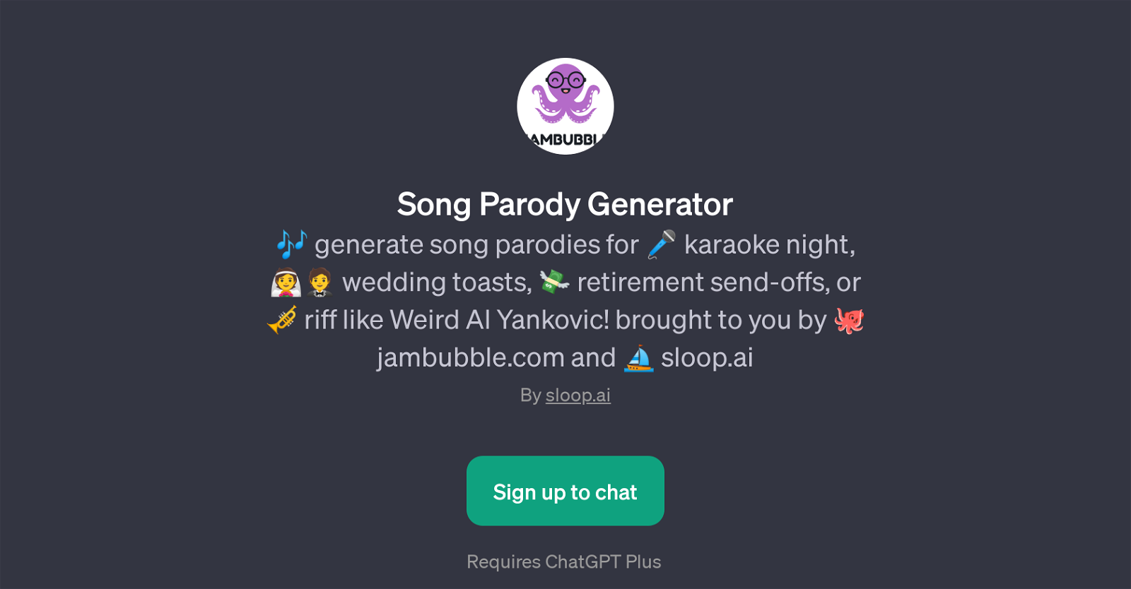 Song Parody Generator website