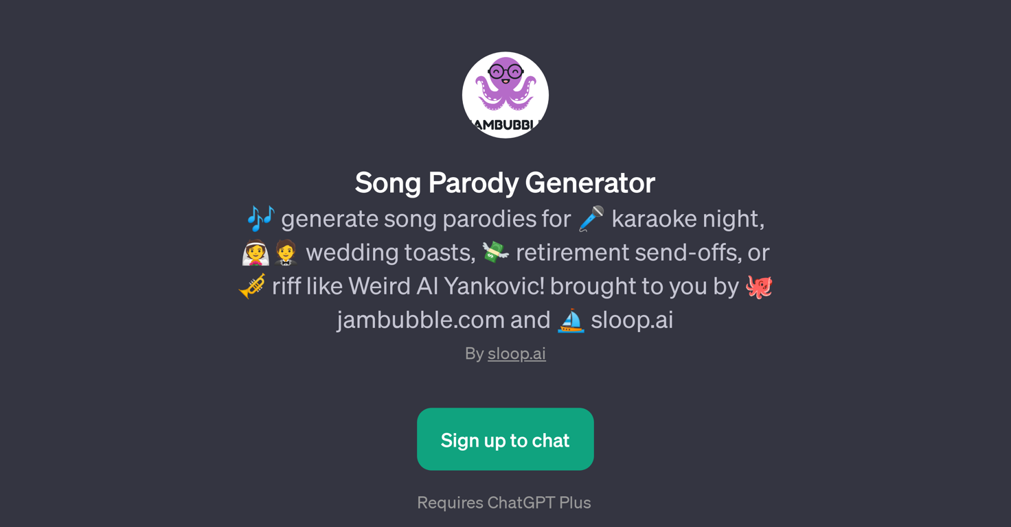 Song Parody Generator website