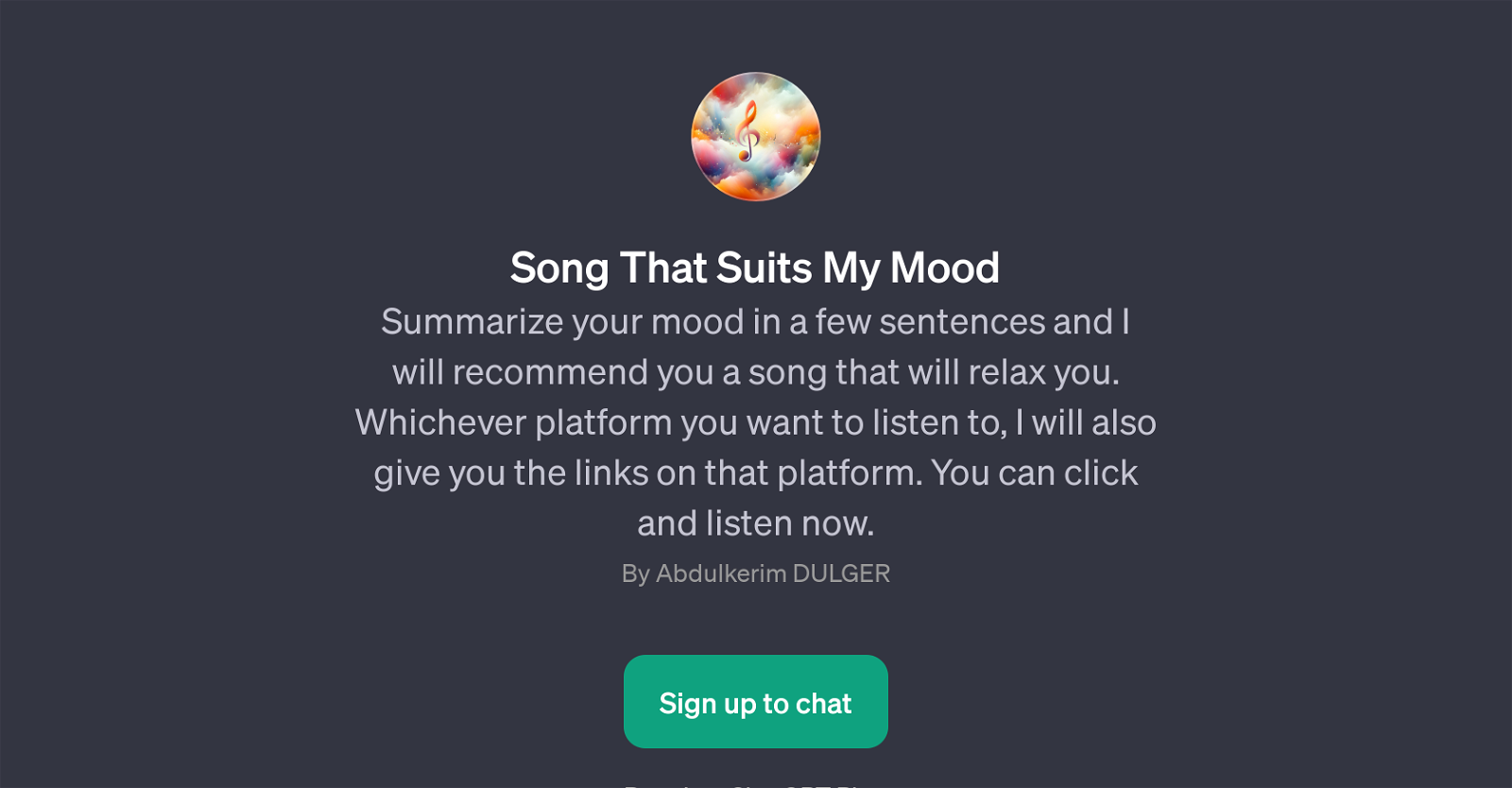Song That Suits My Mood website
