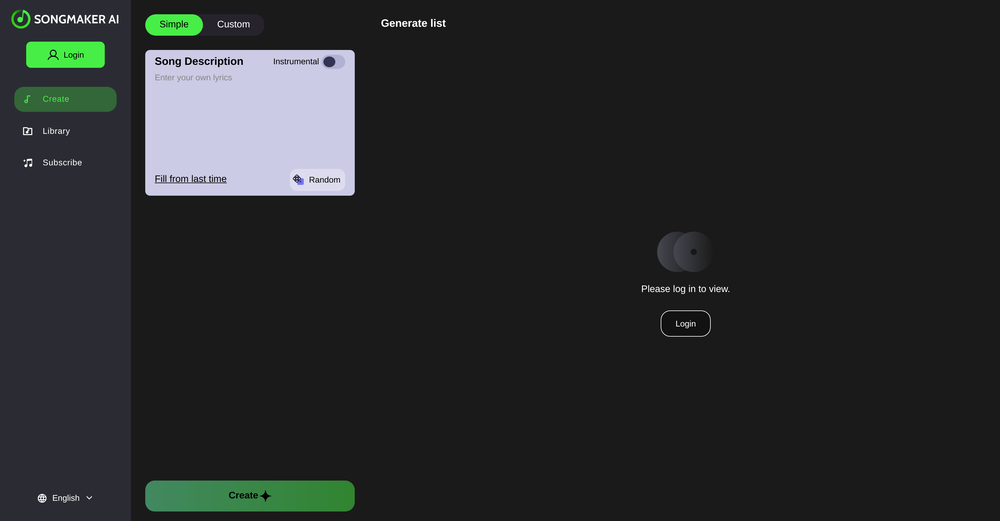 Songmaker AI website