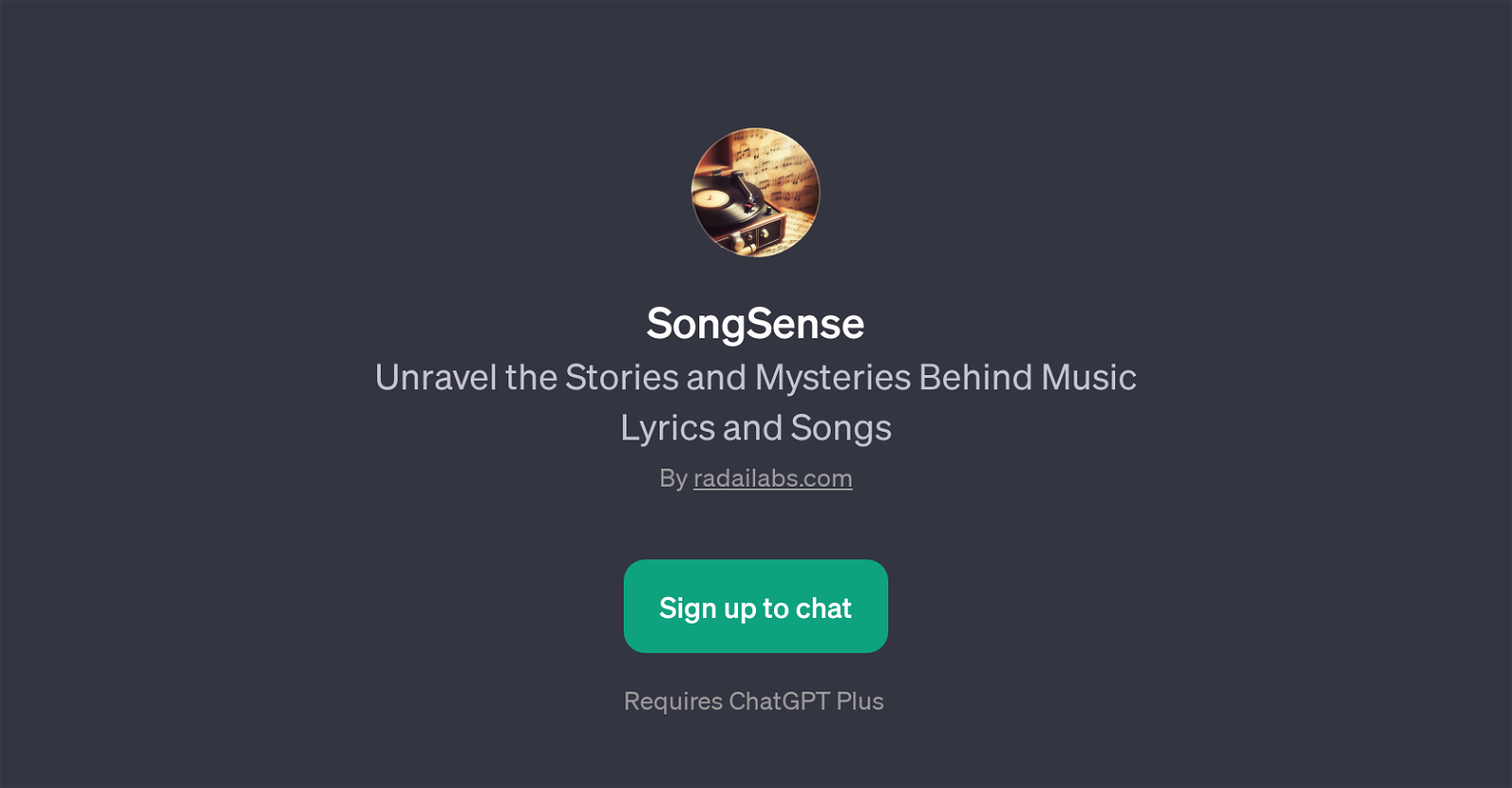 SongSense website