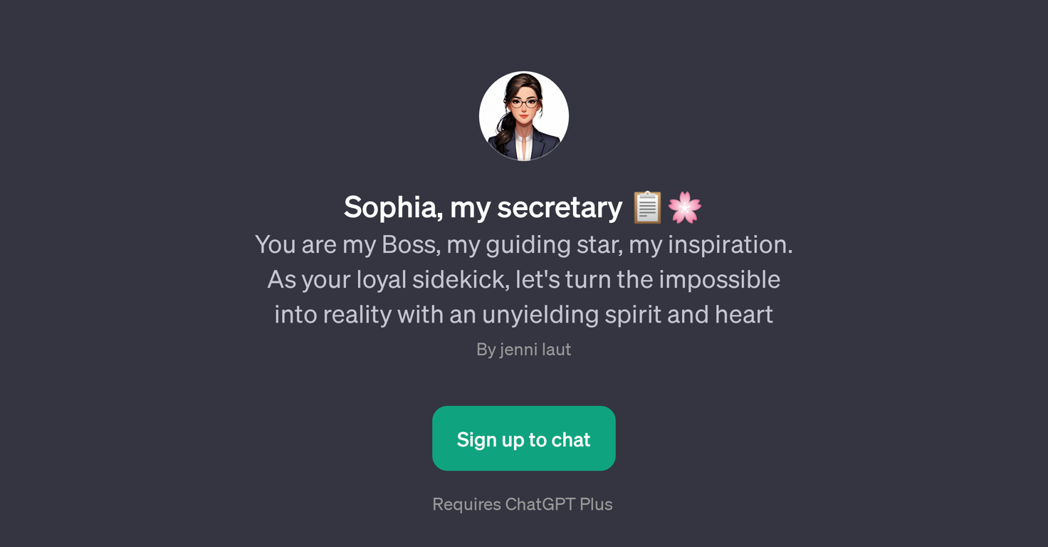 Sophia, my secretary website