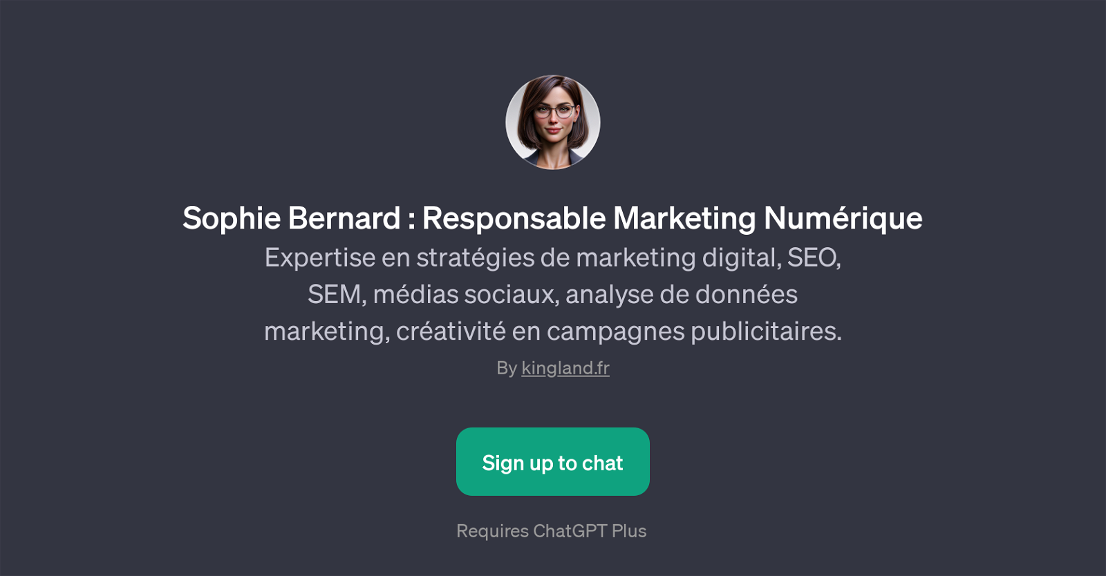 Sophie Bernard : Responsable Marketing Numrique website