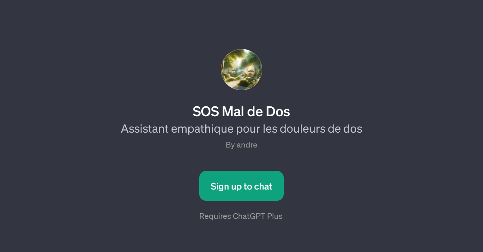 SOS Mal de Dos website