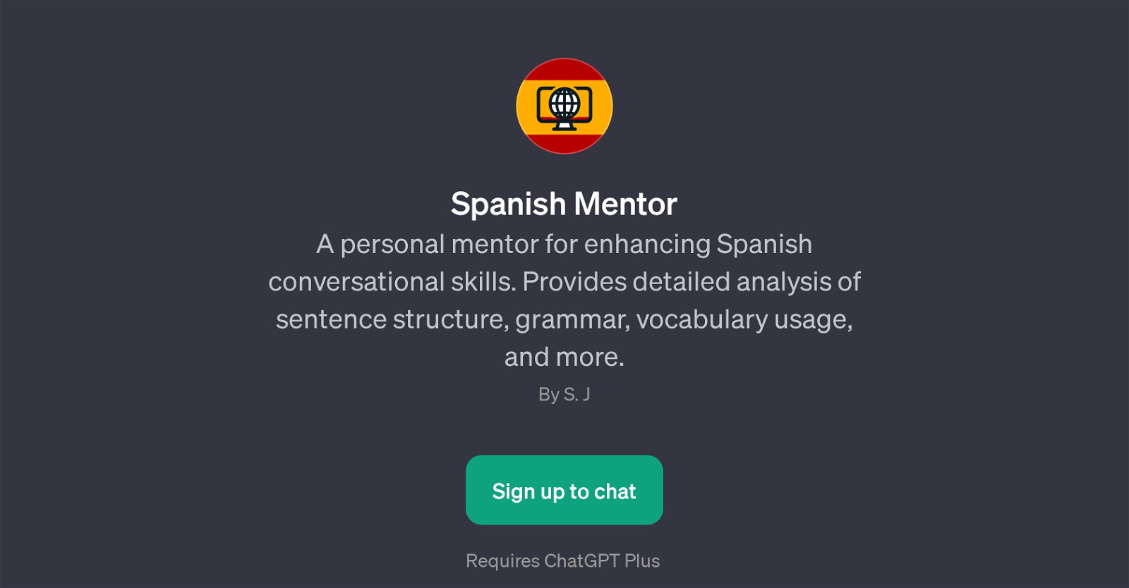 Spanish Mentor website