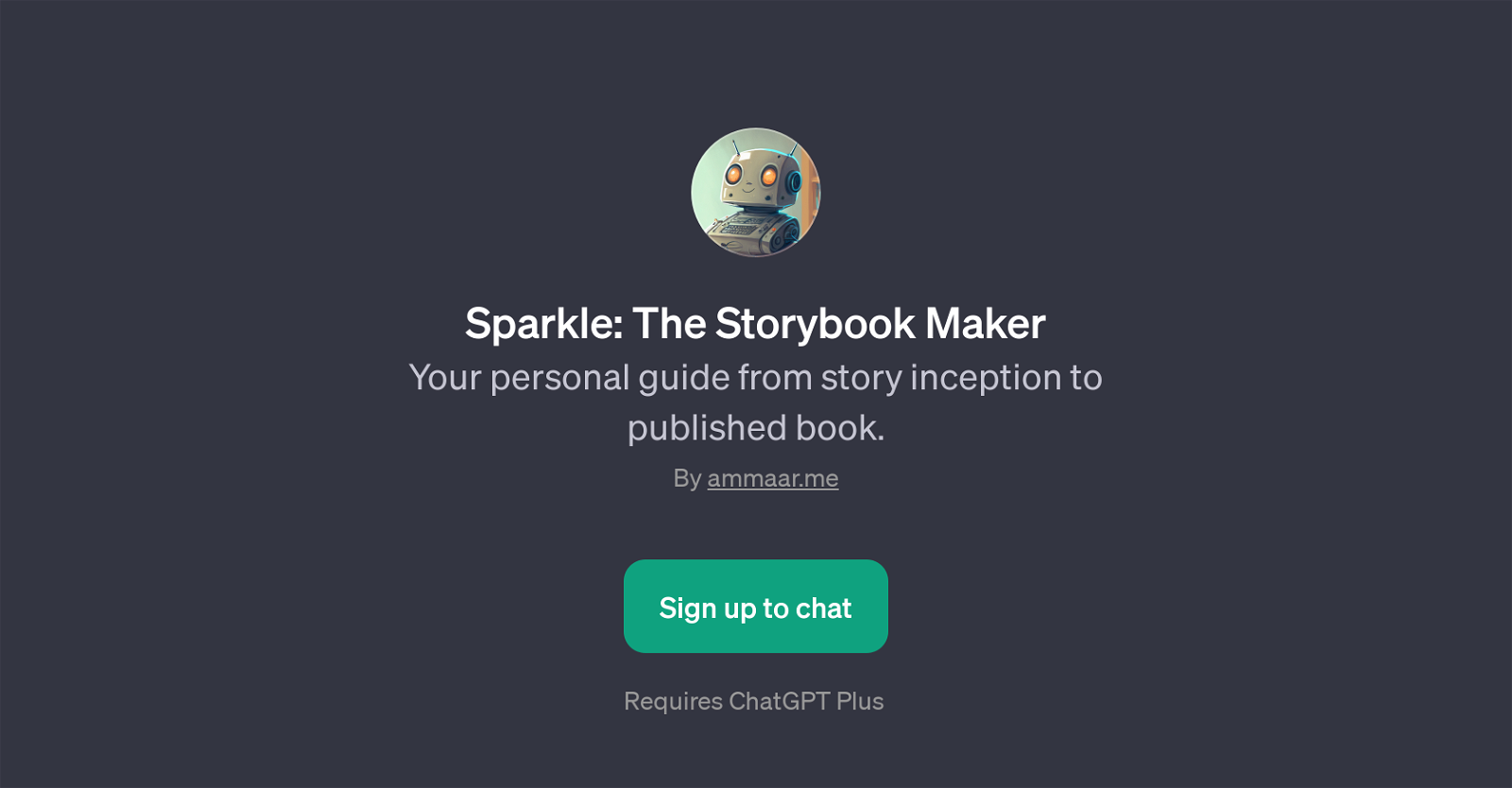 Sparkle: The Storybook Maker website
