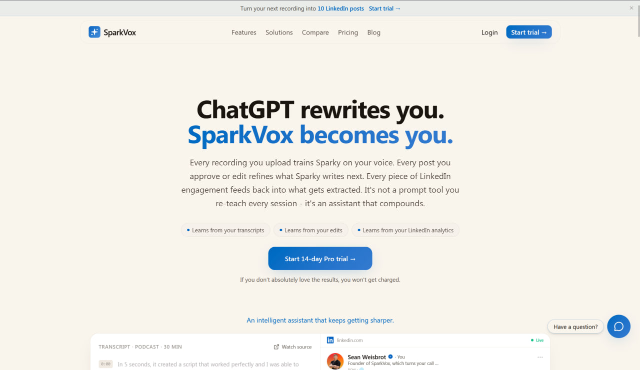 SparkVox website