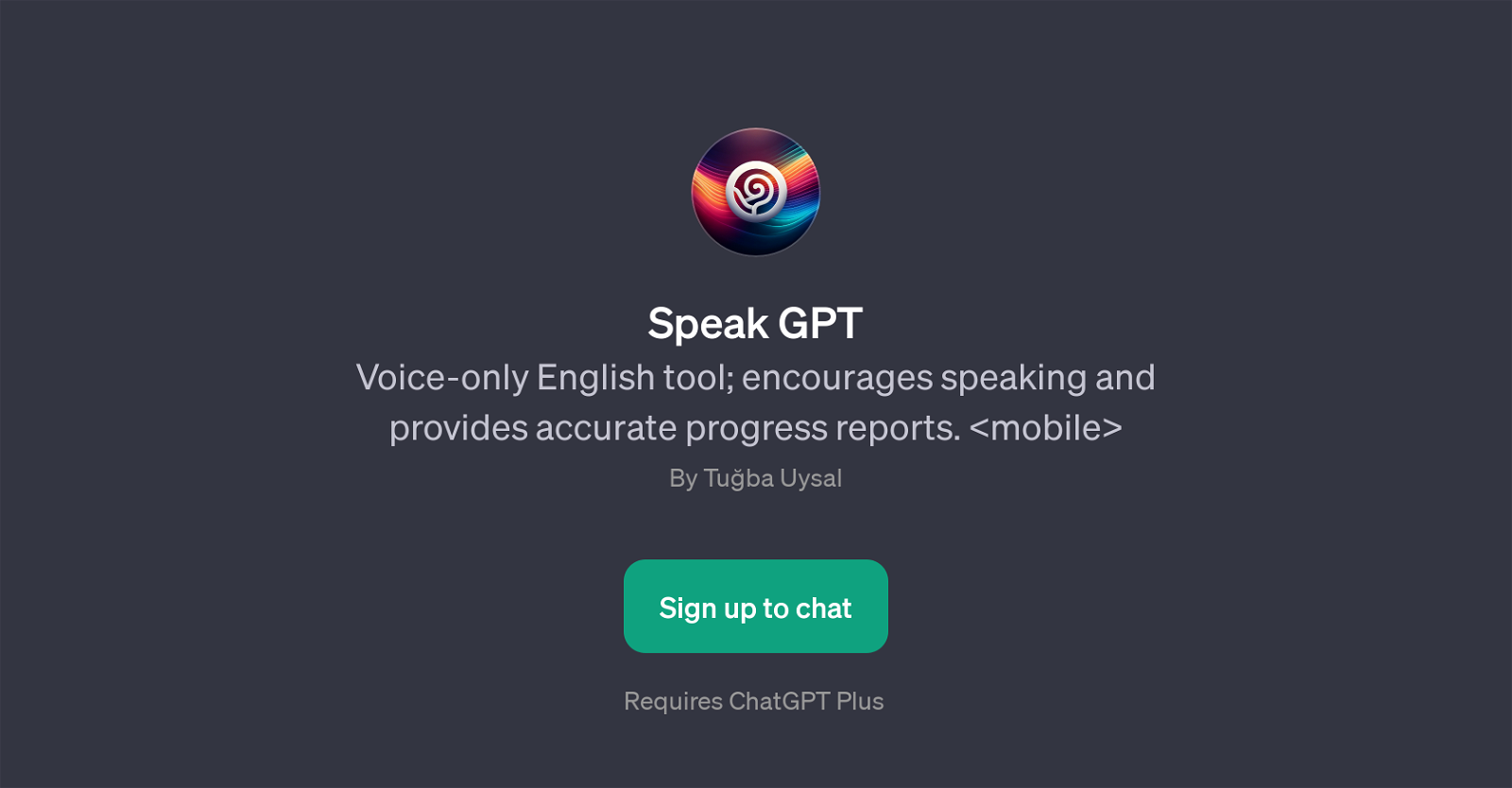 Speak GPT website