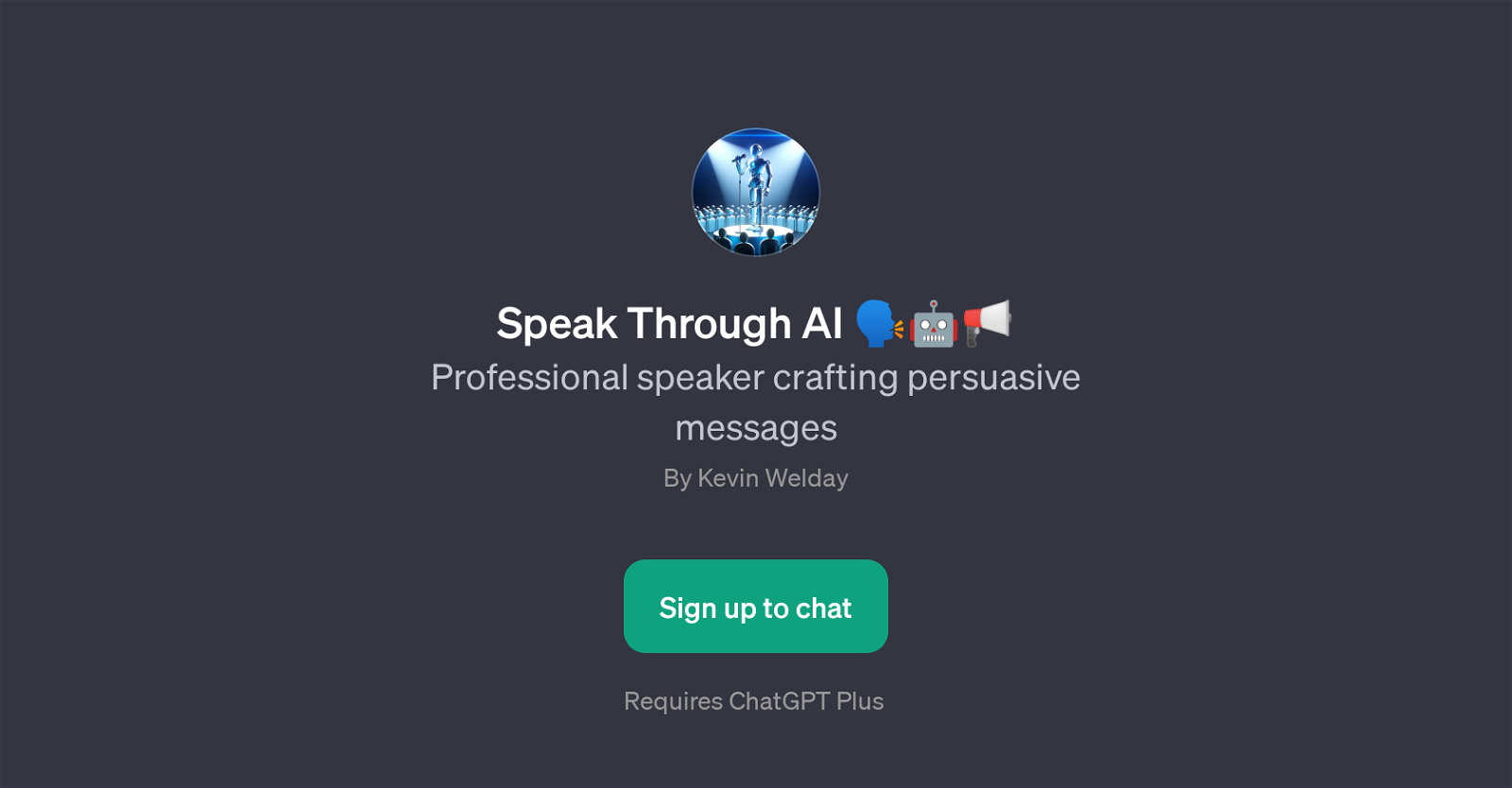 Speak Through AI website