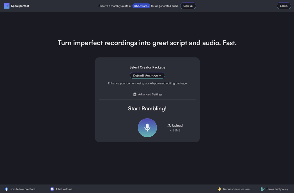 SpeakPerfect website