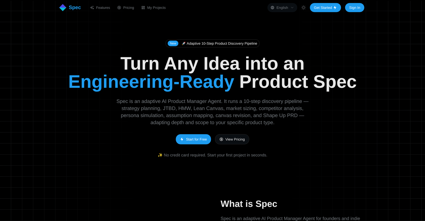 Spec website