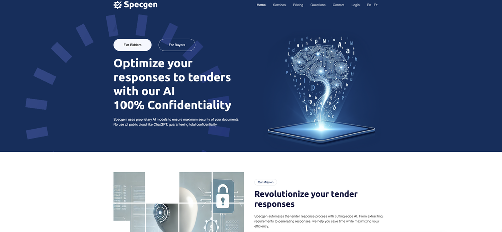 Specgen website