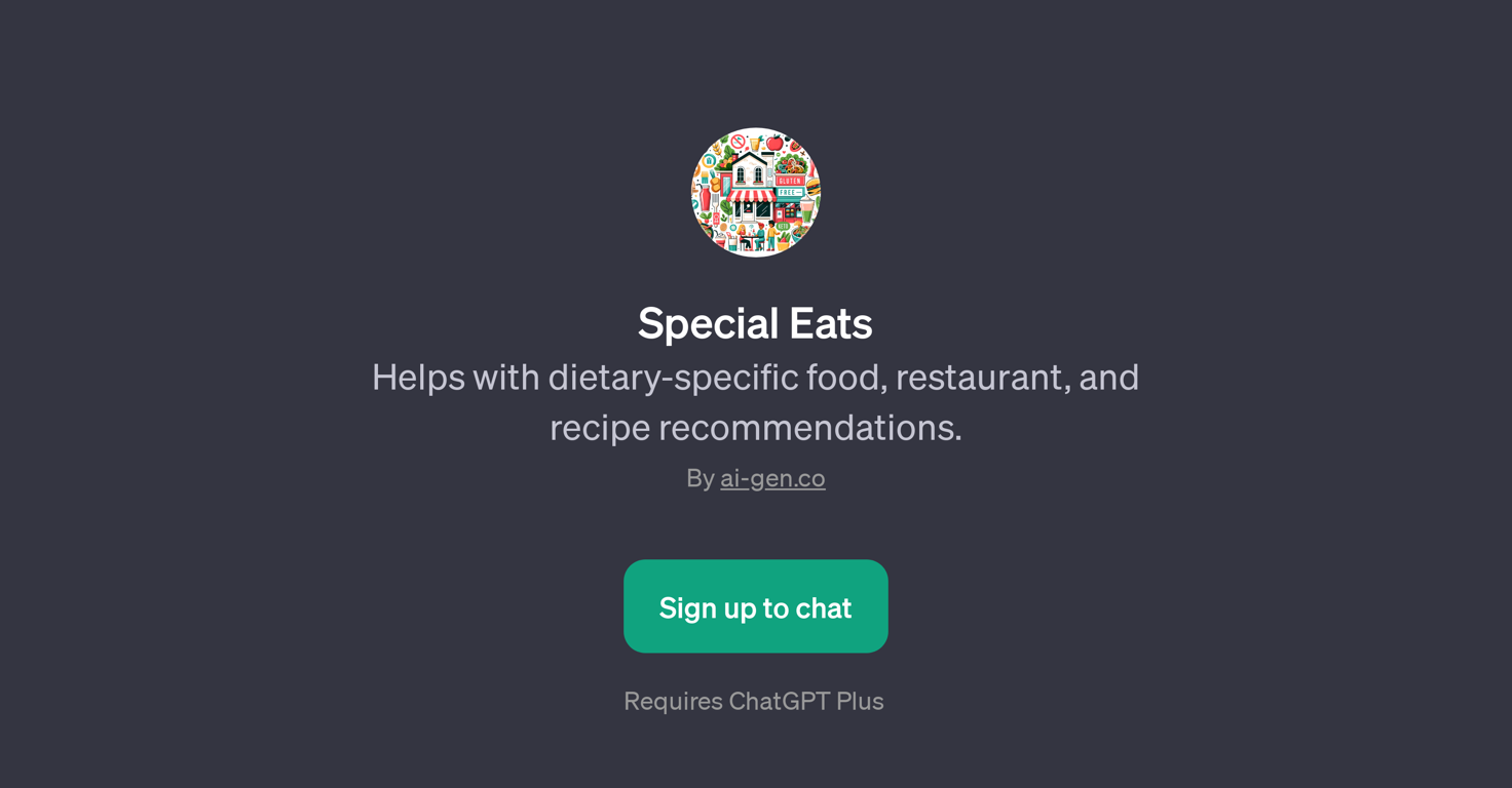 Special Eats website