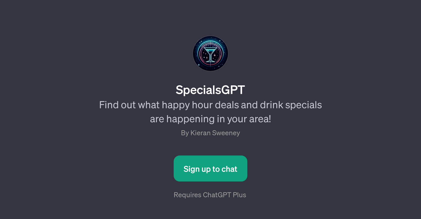 SpecialsGPT website