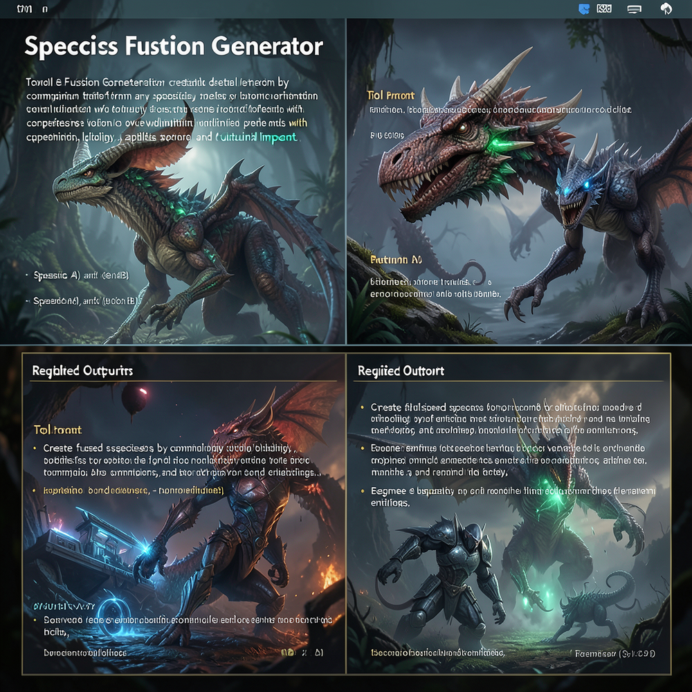 Species Fusion Generator website