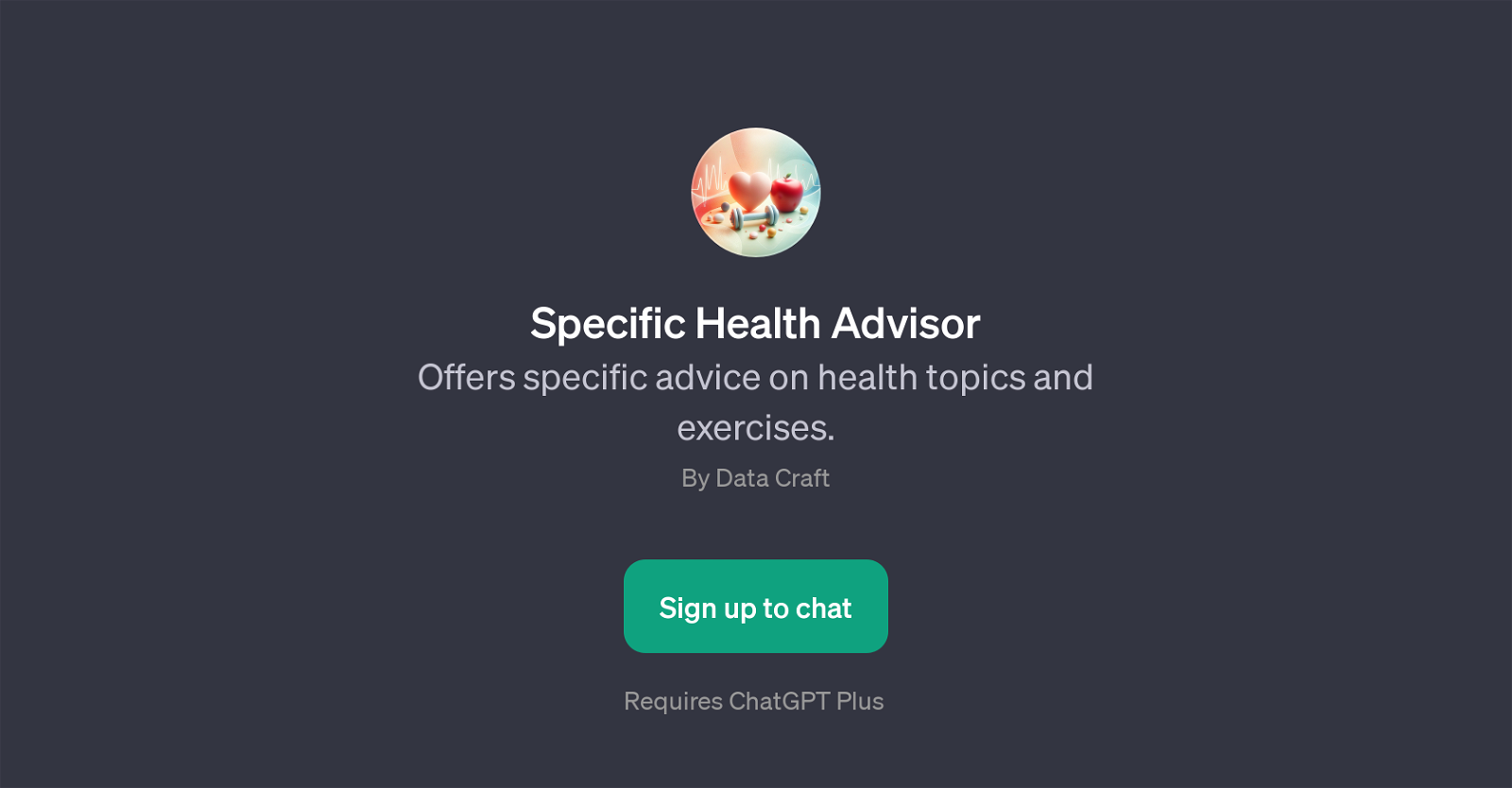 Specific Health Advisor website