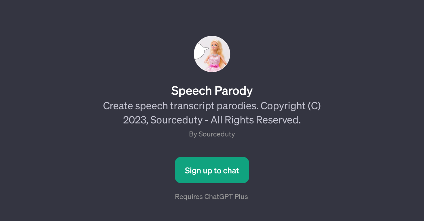 Speech Parody website