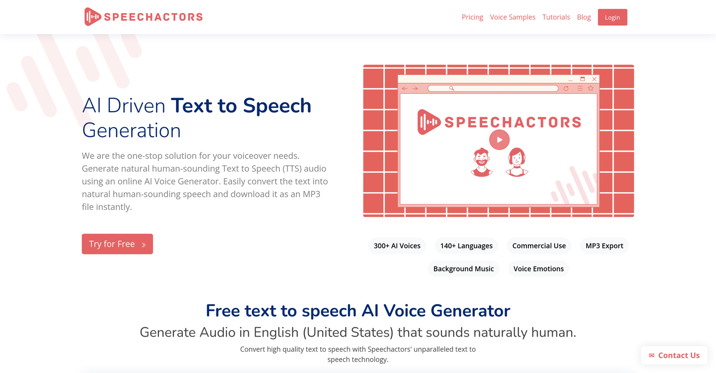 Speechactors website